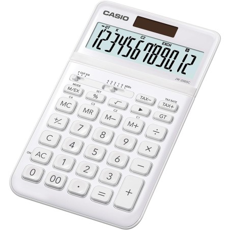 Calculatrice Casio blanche écran large