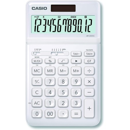 Calculatrice de bureau Casio JW-200SC 12 chiffres blanc
