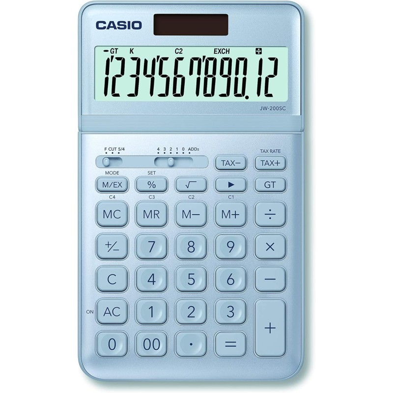 Calculatrice de bureau Casio JW-200SC 12 chiffres solaire Calculatrice de bureau Casio JW-200SC 12 chiffres solaire