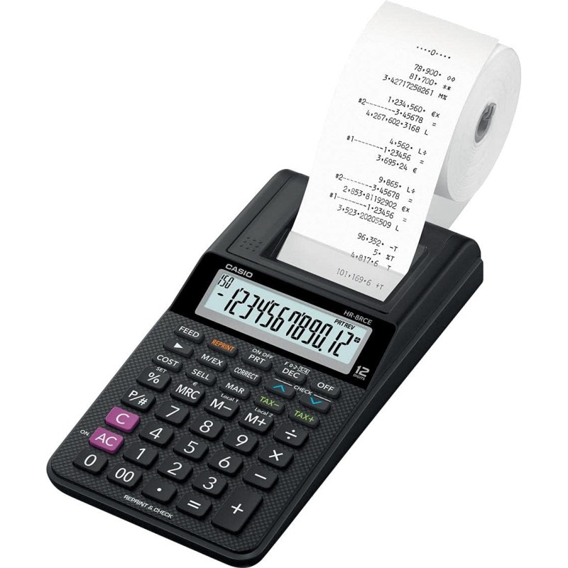 Calculatrice imprimante de bureau Casio HR-8RCE 12 chiffres