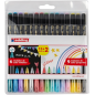Edding 1200 Lot de 15 marqueurs métalliques et pailletés - Pointe ronde - Trait métallique 1-3 mm, Paillettes 3 mm - Encre à bas