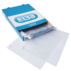 Elba Lot de 100 couvertures multi-trous standard A4 – Matériau PP de 70 ? - Transparent et résistant