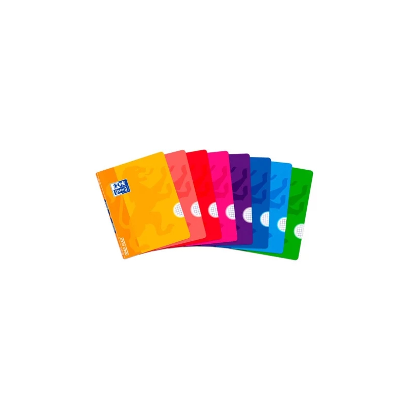 LOT de 10 Oxford Openflex Carnet Agrafé Couverture Plastique A5+ 48 Feuilles Grille 4x4 - Couverture Plastique Résistante - Flex