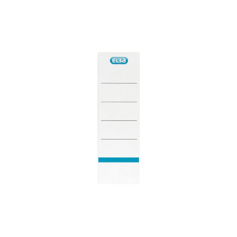 Lot de 10 étiquettes autocollantes Elba pour classeurs, largeur 80 mm - Impression facile - Blanches