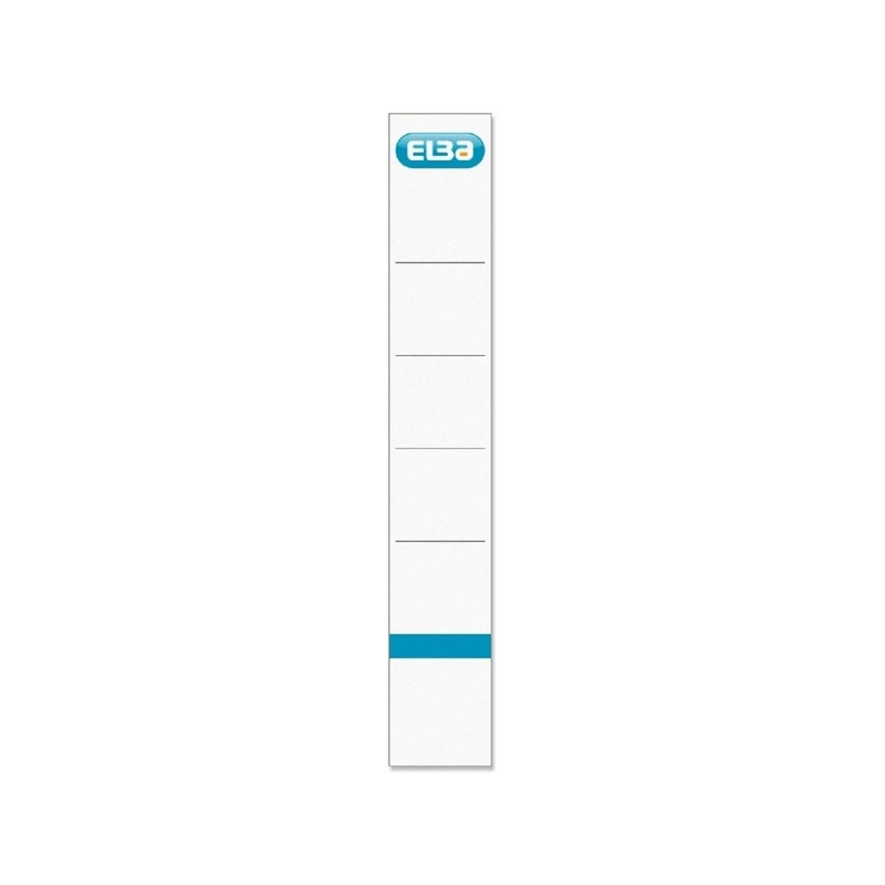 Lot de 10 étiquettes Elba pour classeurs, 5 cm de large - Carton résistant - Blanches