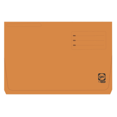 LOT de 25 Pochette folio orange Gio By Elba avec pochette et rabat - Carton résistant 320 g/m² - Pochette et rabat pour une prot