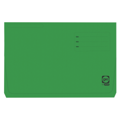 LOT de 25 Pochette folio verte Gio By Elba avec pochette et rabat - Carton résistant 320 g/m² - Pochette et rabat pour une prote
