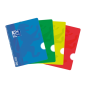 LOT de 10 Oxford School Classic Openflex A5 - Couverture plastique - Carnet agrafé - Uni - 48 feuilles - Couleurs assorties