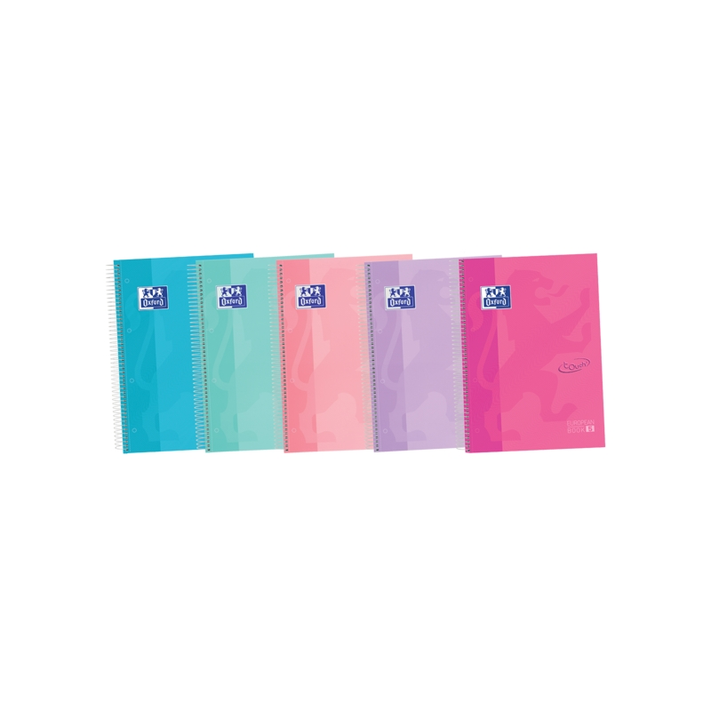 LOT de 5 Livre européen Oxford School Touch A4+ - Couverture extra rigide et résistante - 5 séparateurs - 1 ligne d'identificati