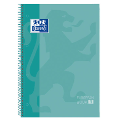 LOT de 5 Oxford School Classic A4+ Europeanbook - Couverture Extra Rigide - 80 Feuilles - Couleur Menthe Glacée