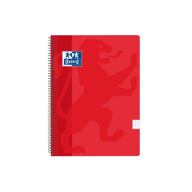 LOT de 5 Oxford School Classic Spiral Notebook Couverture en plastique Folio 4x4 - 80 feuilles - Couverture en plastique - Coule