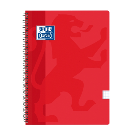 LOT de 5 Oxford School Classic Spiral Notebook Couverture en plastique Folio 4x4 - 80 feuilles - Couverture en plastique - Coule