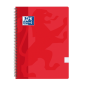 LOT de 5 Oxford School Classic Spiral Notebook Couverture en plastique Folio 4x4 - 80 feuilles - Couverture en plastique - Coule