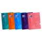 LOT de 5 Oxford School Classic Spiral Notebook - Couverture en plastique - Folio 4x4 avec marge - 80 feuilles - Couleurs assorti