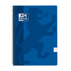 LOT de 5 Oxford School Classic Spiral Notebook Couverture en plastique Folio 4x4 - 80 feuilles - Marge - Couleur bleu marine