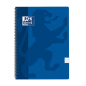 LOT de 5 Oxford School Classic Spiral Notebook Couverture en plastique Folio 4x4 - 80 feuilles - Marge - Couleur bleu marine