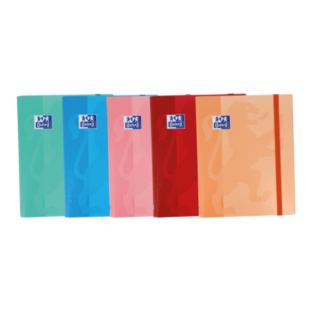 LOT de 10 Chemise Oxford Classic A4+ en caoutchouc - Couverture extra rigide - 3 rabats - Dos 20 mm - Couleurs assorties