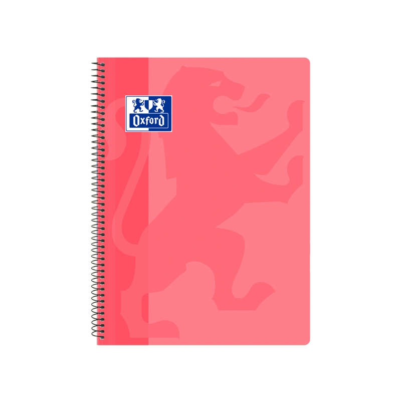 LOT de 5 Oxford School Classic Spiral Notebook Couverture en plastique Folio 4x4 - 80 feuilles - Couverture en plastique - 4x4 a