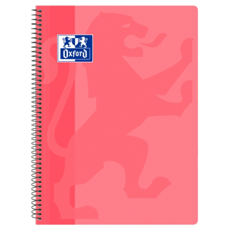 LOT de 5 Oxford School Classic Spiral Notebook Couverture en plastique Folio 4x4 - 80 feuilles - Couverture en plastique - 4x4 a