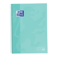 LOT de 5 Oxford School Touch Europeanbook 1 A4+ Couverture Extra Rigide - Carnet avec Couverture Rigide - 80 Feuilles 5x5 - Desi