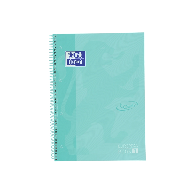 LOT de 5 Oxford School Touch Europeanbook 1 A4+ Couverture Extra Rigide - Carnet avec Couverture Rigide - 80 Feuilles 5x5 - Desi