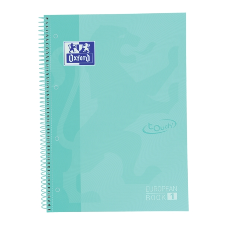 LOT de 5 Oxford School Touch Europeanbook 1 A4+ Couverture Extra Rigide - Carnet avec Couverture Rigide - 80 Feuilles 5x5 - Desi