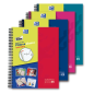 LOT de 5 Oxford School Classic Write&Erase Europeanbook 4 - Couverture extra rigide - Tableau blanc amovible - 120 feuilles