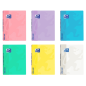 LOT de 10 Oxford School Openflex Write&Erase Carnet agrafé A4 - Couverture plastique robuste - 1 ligne avec 2 marges - 48 feuill