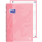 LOT de 5 Oxford School Touch Europeanbook 1 A4+ Couverture Extra Rigide - 80 Feuilles - Couverture avec Motif Flamant Pastel