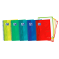 LOT de 5 Oxford School Touch A5+ Europeanbook - Couverture Extra Rigide Résistante - 120 Feuilles de Couleurs Vives - Grille 5x5