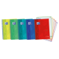 LOT de 5 Oxford School Touch A4+ Europeanbook - Couverture Extra Rigide Résistante - 120 Feuilles de Couleurs Vives - Grille 5x5