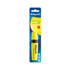 Marqueur fluorescent Pelikan Textmarker 490 - Emballage blister - Ergonomique - À base d'eau - Pointe biseautée avec 3 épaisseur