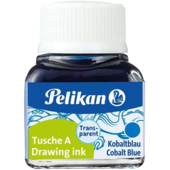 Pelikan China Ink 523 10ml N.8 - 10ml - Idéal pour le dessin et la calligraphie - Résistant à l'eau - Couleur Bleu Cobalt