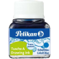 Pelikan China Ink 523 10ml N.8 - 10ml - Idéal pour le dessin et la calligraphie - Résistant à l'eau - Couleur Bleu Cobalt