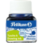 Pelikan China Ink 523 10ml N.9 - 10ml - Résistante à l'eau - Idéale pour le dessin et la calligraphie - Couleur Bleu Outremer
