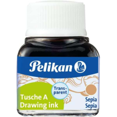 Pelikan China Ink 523 10ml N.15 - 10ml - Encre de haute qualité - Idéale pour le dessin et la calligraphie - Couleur Sépia