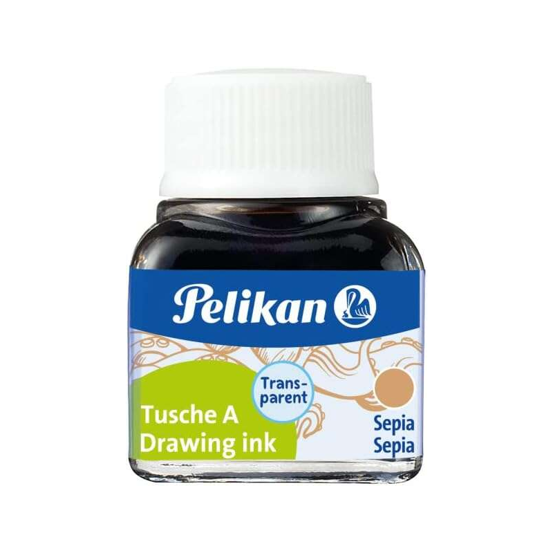 Pelikan China Ink 523 10ml N.15 - 10ml - Encre de haute qualité - Idéale pour le dessin et la calligraphie - Couleur Sépia