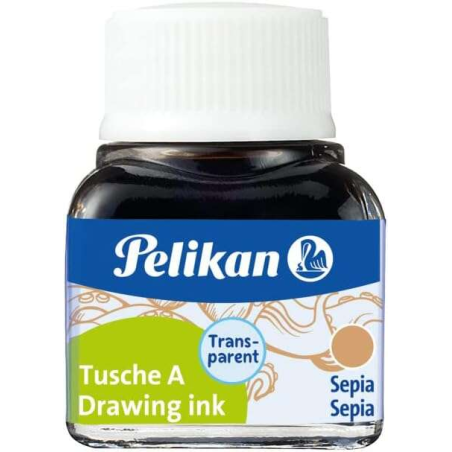 Pelikan China Ink 523 10ml N.15 - 10ml - Encre de haute qualité - Idéale pour le dessin et la calligraphie - Couleur Sépia