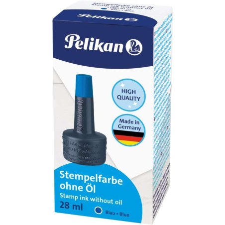 Encre de scellement sans huile Pelikan - 28 ml - Séchage rapide - Résistante à l'eau - Couleur bleu intense