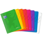 LOT de 10 Carnet agrafé Oxford Easybook A4 - Couverture plastique robuste - 1 ligne avec 2 marges - 48 feuilles de papier de hau