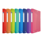 LOT de 10 Dossier de projet Oxford Urban A4 - Couverture plastique translucide - 3 rabats fixes - Dos 25 mm - Couleurs assorties