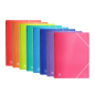 LOT de 10 Chemise Oxford Urban A4 - Couverture plastique translucide - Spirale - 30 pochettes - Couleurs assorties