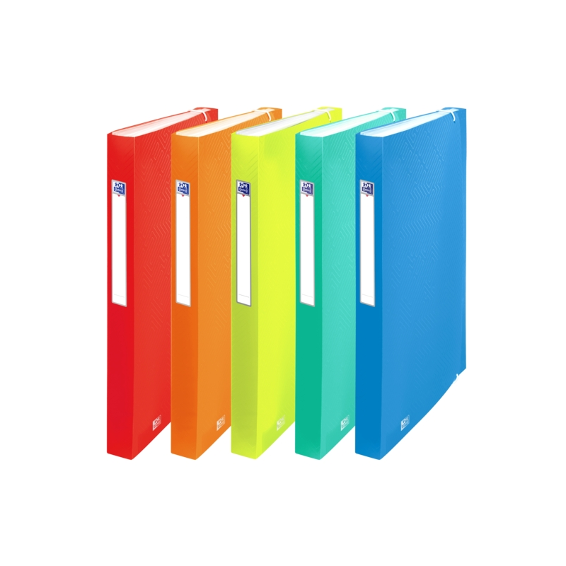LOT de 10 Oxford Urban A4+ Classeur 8 positions – Couverture en plastique translucide – Idéal pour organiser les documents – Cou