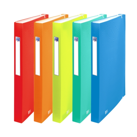 LOT de 10 Oxford Urban A4+ Classeur 8 positions – Couverture en plastique translucide – Idéal pour organiser les documents – Cou