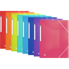 LOT de 10 Chemise Oxford Urban A4+ en caoutchouc - Couverture en plastique résistant - Dos de 25 mm pour une plus grande capacit