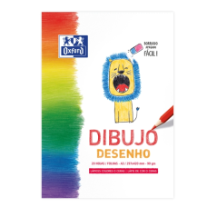 LOT de 5 Oxford Bloc Collé Dessin/Loisirs Enfant A3 - Couverture Souple/Dos Rigide - 20 Feuilles 90gr - Idéal pour Dessiner et C
