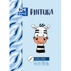 LOT de 5 Oxford Bloc de Peinture/Loisirs Collé Enfant A4 - Couverture Souple/Dos Rigide - 20 Feuilles 180gr
