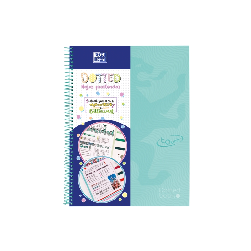 LOT de 5 Oxford School Touch Europeanbook Dotbook A4+ - Couverture Extra Rigide - Points 5x5 - 80 Feuilles