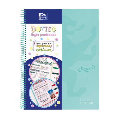 LOT de 5 Oxford School Touch Europeanbook Dotbook A4+ - Couverture Extra Rigide - Points 5x5 - 80 Feuilles