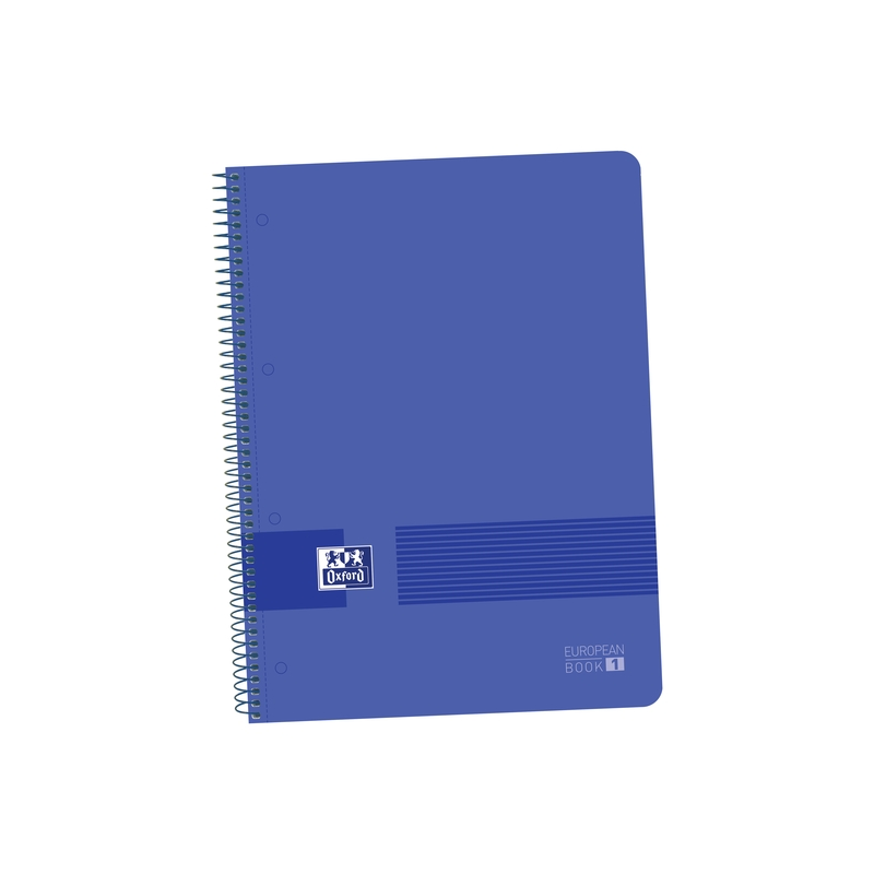 LOT de 5 Carnet Oxford Live&Go A4+ Couverture Plastique - Europeanbook 1 5x5 - 80 Feuilles - Bleu Marine